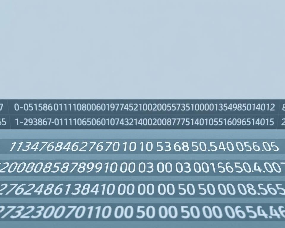 A minimalist, high-contrast composition depicting various IPTV code formats. In the foreground, a clean, technical rendering of common IPTV code types, such as 4-digit, 6-digit, and alphanumeric codes, shown in a grid-like arrangement with precise, uniform spacing. The middle ground features subtle, abstract visual cues alluding to the digital nature of IPTV, such as binary code patterns or circuit board textures, conveying a sense of technological sophistication. The background is a simple, muted tone that allows the central IPTV code elements to take visual precedence, creating a sleek, modern aesthetic. Rendered with a crisp, high-resolution photorealistic style using natural lighting and a shallow depth of field to focus attention on the central subject matter.